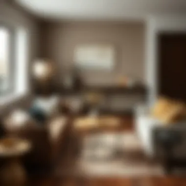 Cozy Comfort: Round End Table as a Living Room Focal Point Cozy living room with a round end table as a focal point