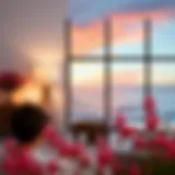 Tranquil ocean view captured in vibrant hues