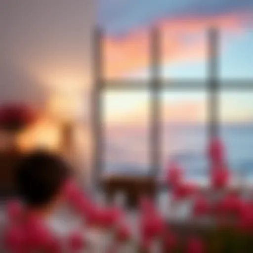 Tranquil ocean view captured in vibrant hues