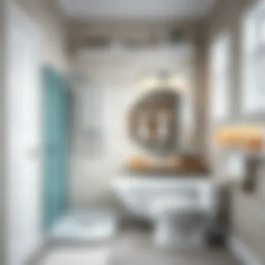 Enhancing Bathroom Organization Organized bathroom space featuring a self-standing caddy