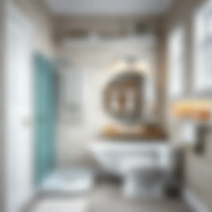 Enhancing Bathroom Organization Organized bathroom space featuring a self-standing caddy