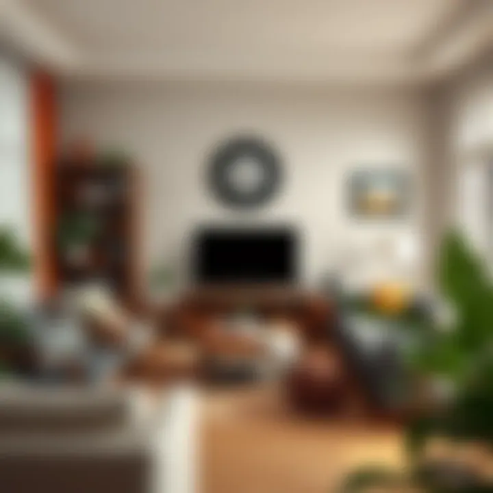 Living Room Decor with Soccer Motifs An inviting living space featuring soccer-inspired decorative accessories and color schemes