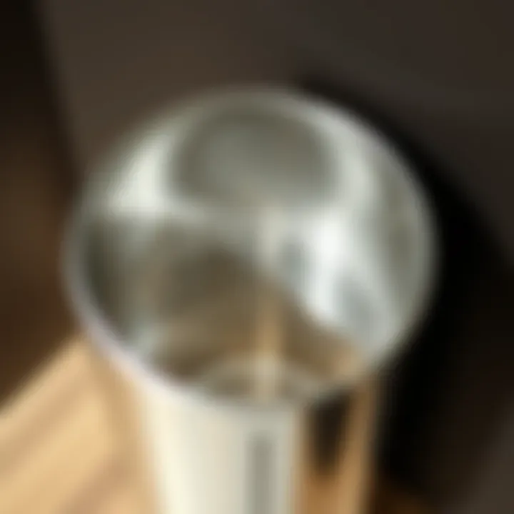 Close-up of easy-to-clean stainless steel trash can interior