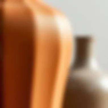 Close-up view of a beautifully glazed terracotta vase highlighting texture