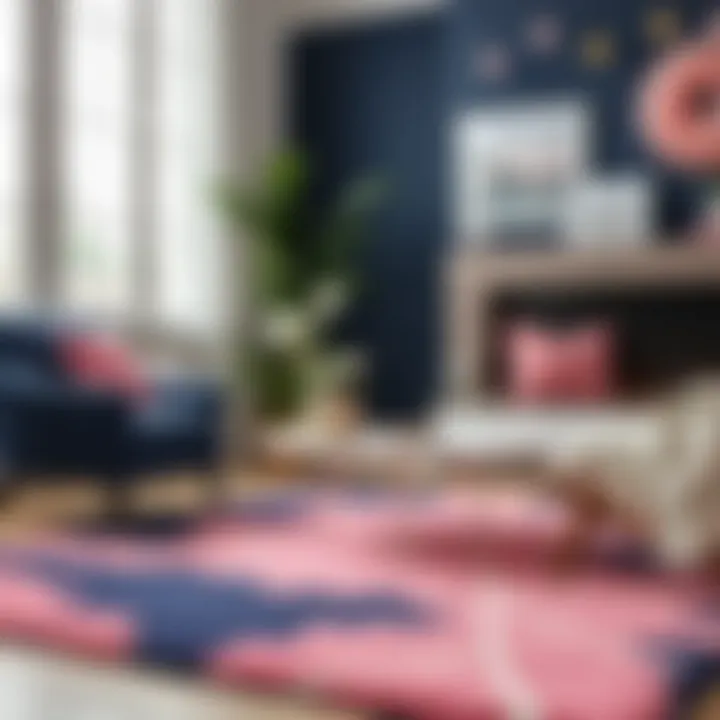 Notable Exploring the Aesthetic and Functional Appeal of Navy Pink Area Rugs
