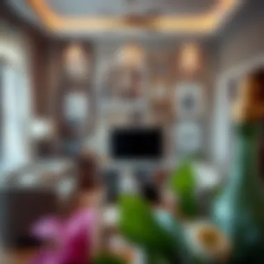 An inviting living space enhanced by carefully curated imagery