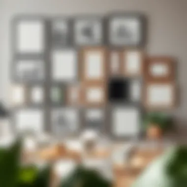 Creating Visual Harmony: Arranging Multiple Frames Artistic arrangement of multiple 30 x 48 frames on a wall