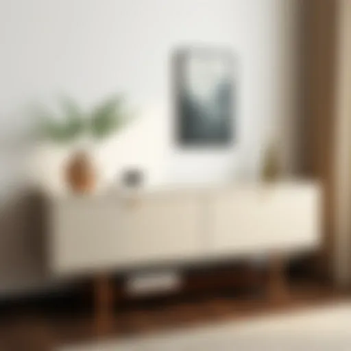 A sleek modern console with minimalist design