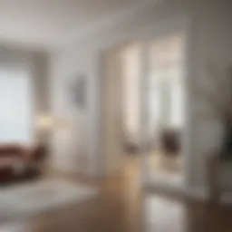 Elegant interior showcasing a 24-inch glass door