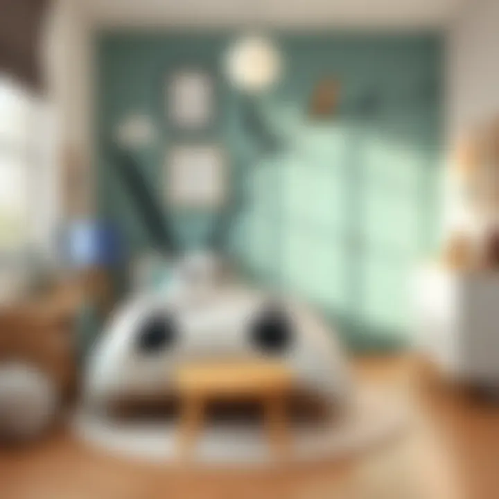 Stylish Children's Room with Panda Decor A stylish children's room showcasing panda-themed decor