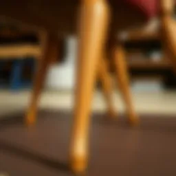 Intricate wooden chair legs showcasing craftsmanship