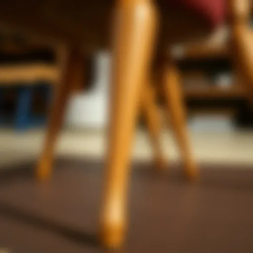 Intricate wooden chair legs showcasing craftsmanship