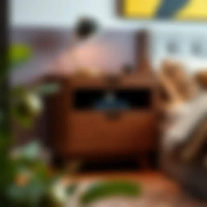 Nightstand with diverse material options