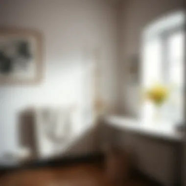 Artistic Tension Pole Towel Rack in Contemporary Decor Artistic interpretation of tension pole towel rack within contemporary decor