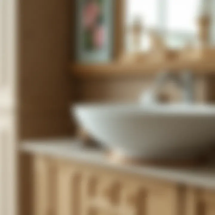 Artistry in Vanity Design Close-up of the intricate details in a 30-inch vanity with a bowl sink