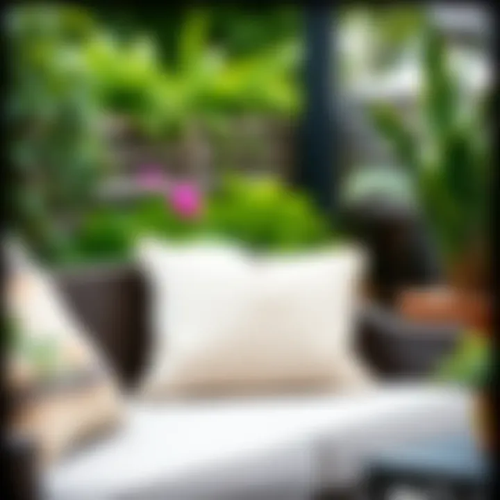 Elegant outdoor cushion enhancing patio aesthetics