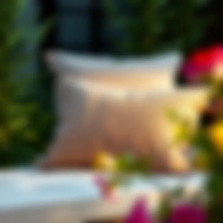 Well-maintained outdoor cushions on a garden bench