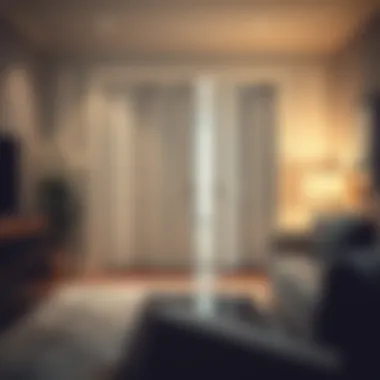 Accordion door providing a seamless transition between rooms