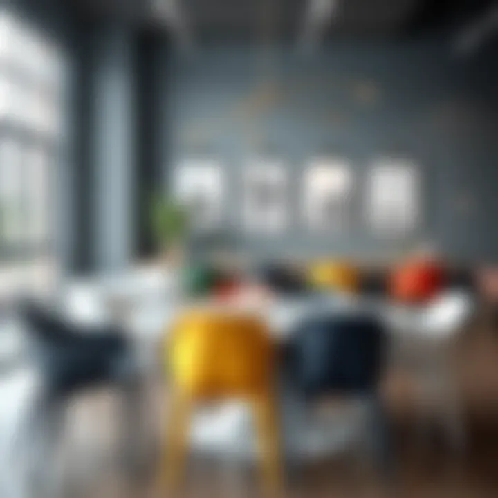 Contemporary Plastic Chair Designs Contemporary dining environment highlighting different plastic chair designs and colors.