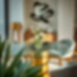 Sophisticated round tempered glass table top in a modern dining setting