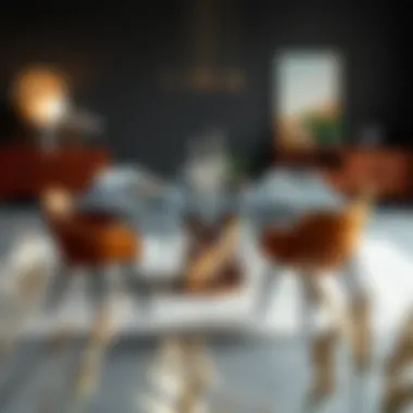 Stylish layout showcasing diverse materials for table sets