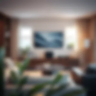 Integration in Contemporary Spaces Sonos shelf integrated into a contemporary living room