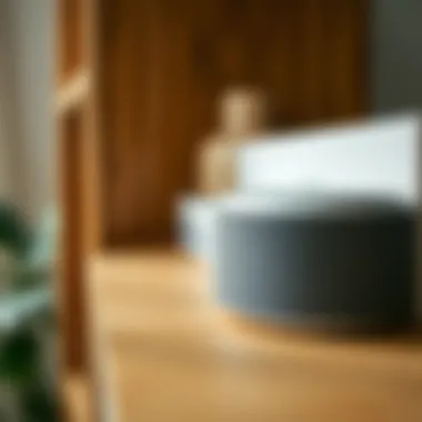 Materials and Textures in Focus Close-up of Sonos shelf materials and textures