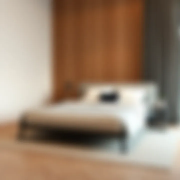 Sleek design of the Tom metal platform bed frame