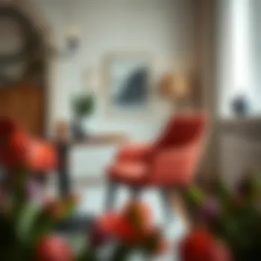 Elegant felt dining chair in a modern setting