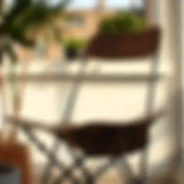 Variety of materials used in foldable chair construction