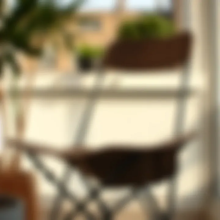 Variety of materials used in foldable chair construction