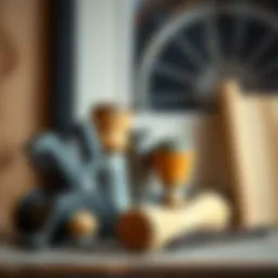 A collection of hanging tools neatly arranged