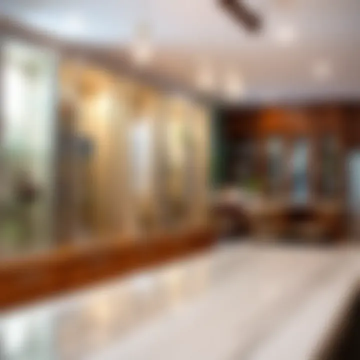 Selection of glass vendors showcasing options for cabinets