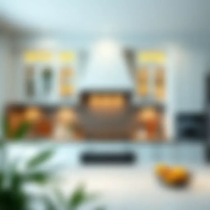 Beautifully installed glass cabinet doors in a modern kitchen