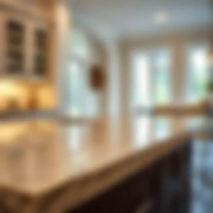 Sleek granite countertop with a polished surface