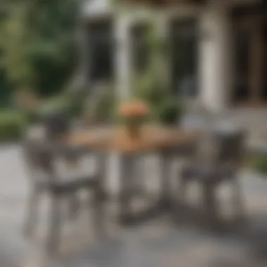 Chic High Top Table and Chair Set for Outdoor Gatherings Stylish high top outdoor table arrangement with chairs
