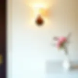 Elegant wall sconce illuminating a stylish bathroom vanity