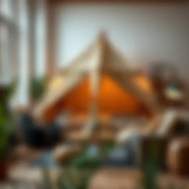 Stylish Indoor Camping Tent in Modern Decor Stylish indoor camping tent in a modern living room