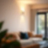 Elegant wall fixture illuminating a cozy living space