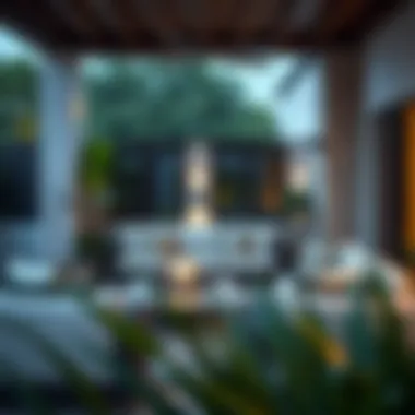 Modern outdoor living space with carefully selected cushions enhancing comfort