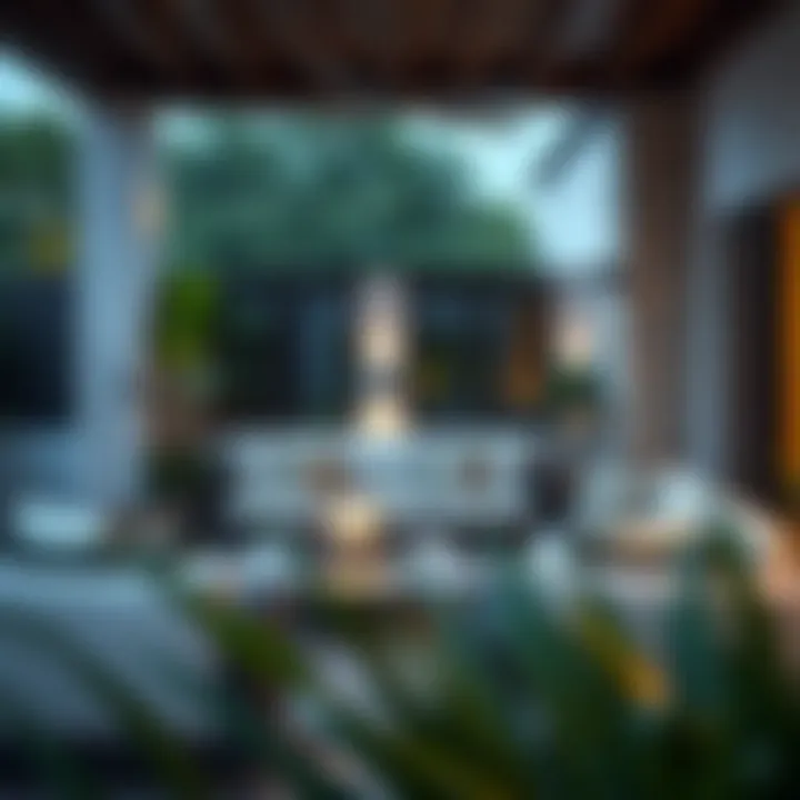 Modern outdoor living space with carefully selected cushions enhancing comfort