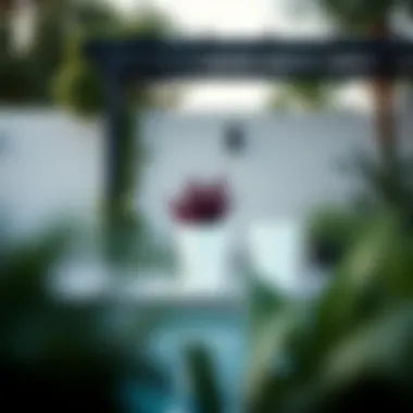 Sleek Containers for Poolside Storage Elegant poolside storage solution using sleek containers