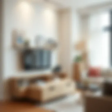 Multifunctional furniture in an apartment setting