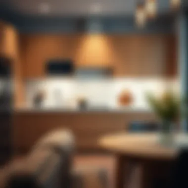 Contemporary Maple Kitchen Design A contemporary kitchen showcasing maple wall cabinetry integrated with modern decor