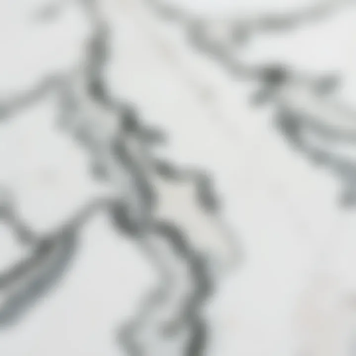 Close-up of marble texture and finish on a bistro table