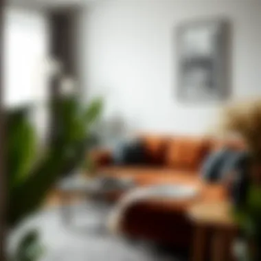 Stylish decor elements enhancing compact living