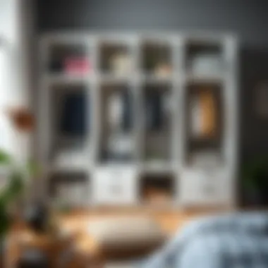 Innovative layout of wardrobe cubes optimizing space