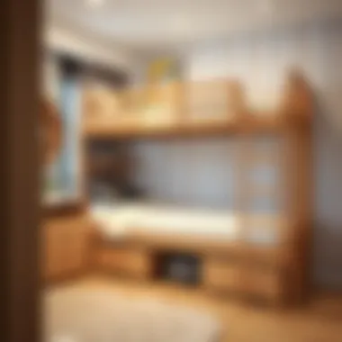 Modern bunk bed featuring under-bed storage options