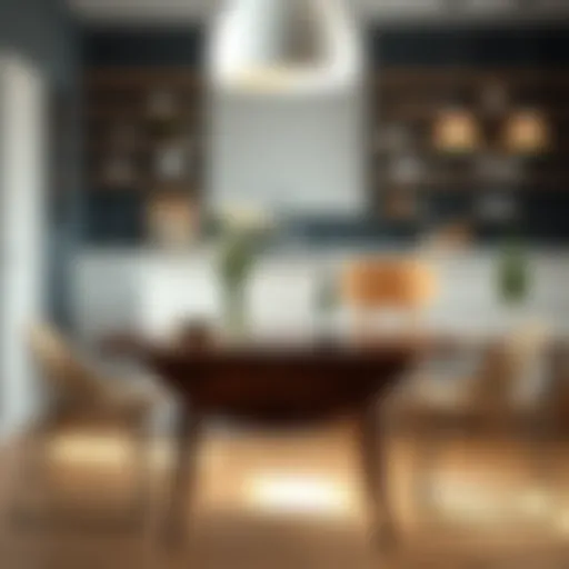 Stylish drop-leaf kitchen table