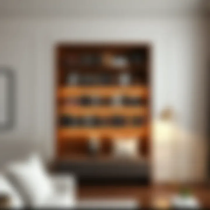 Elegant wall book storage integrated into home decor